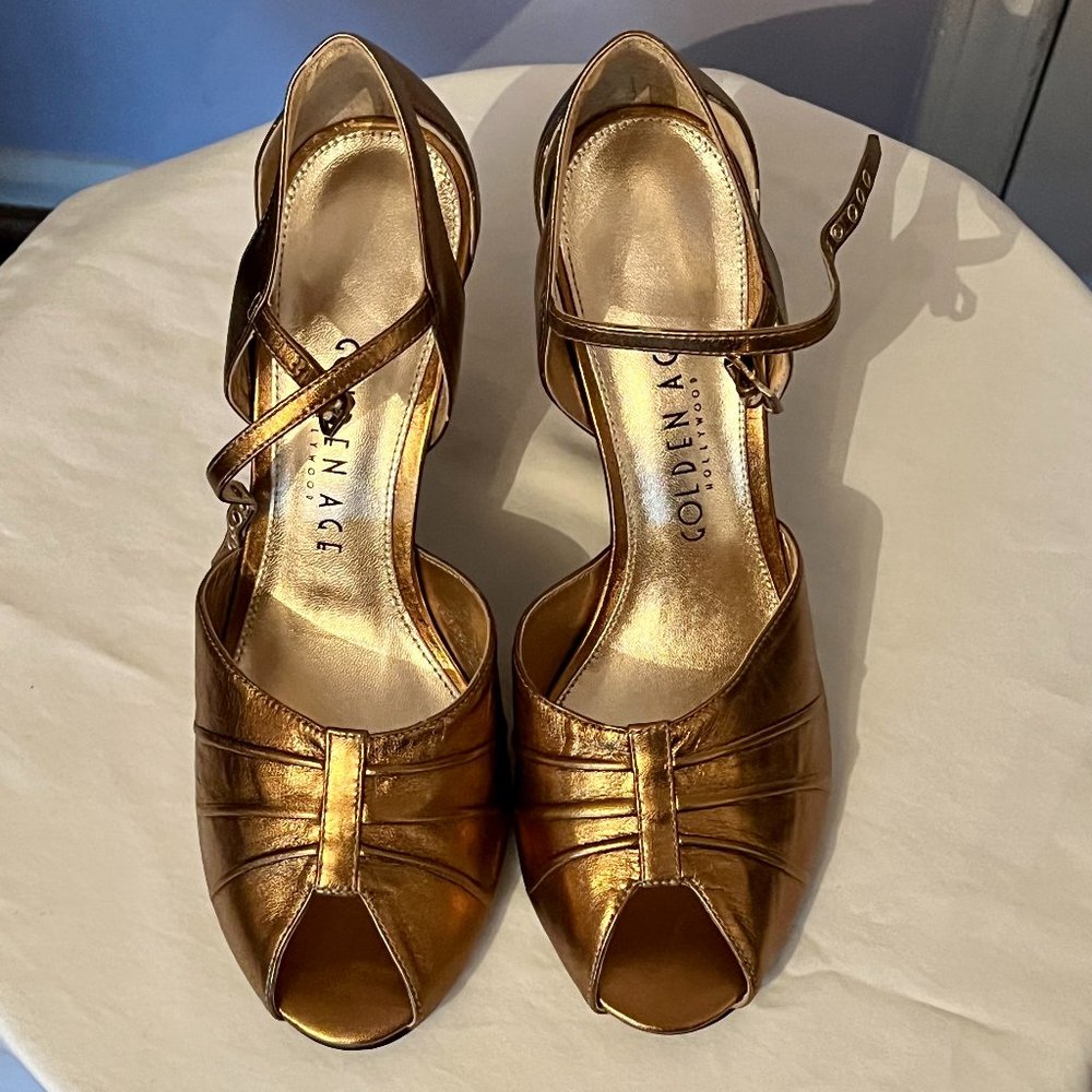 Golden Age Hollywood, Size 9, Gold Sandal